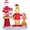 6ft. Airblown® Inflatable Christmas Grinch & Max with Lamp Post
